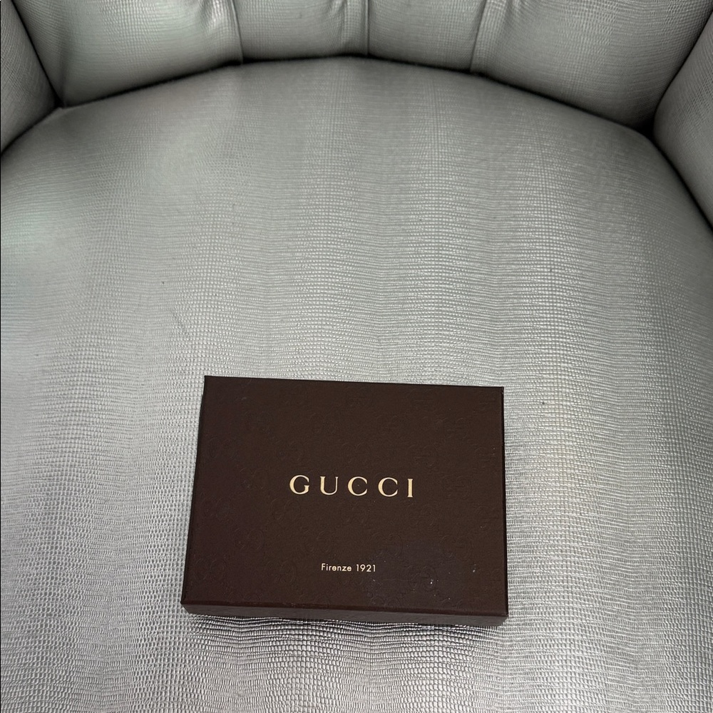 Gucci Dark Brown small box with Gold Lettering